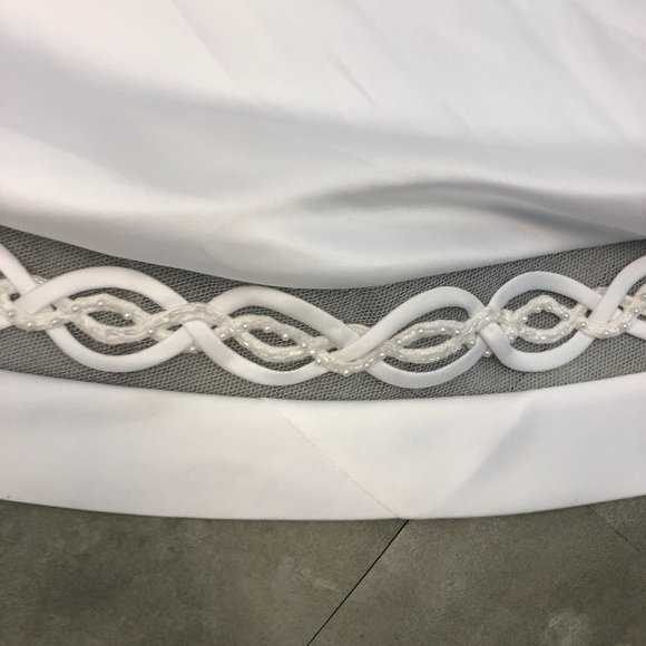 Sample Bridgerton Wedding Dress, Satin Aline ballgown, White Size 4, Reg $2599 - Picture 11 of 16